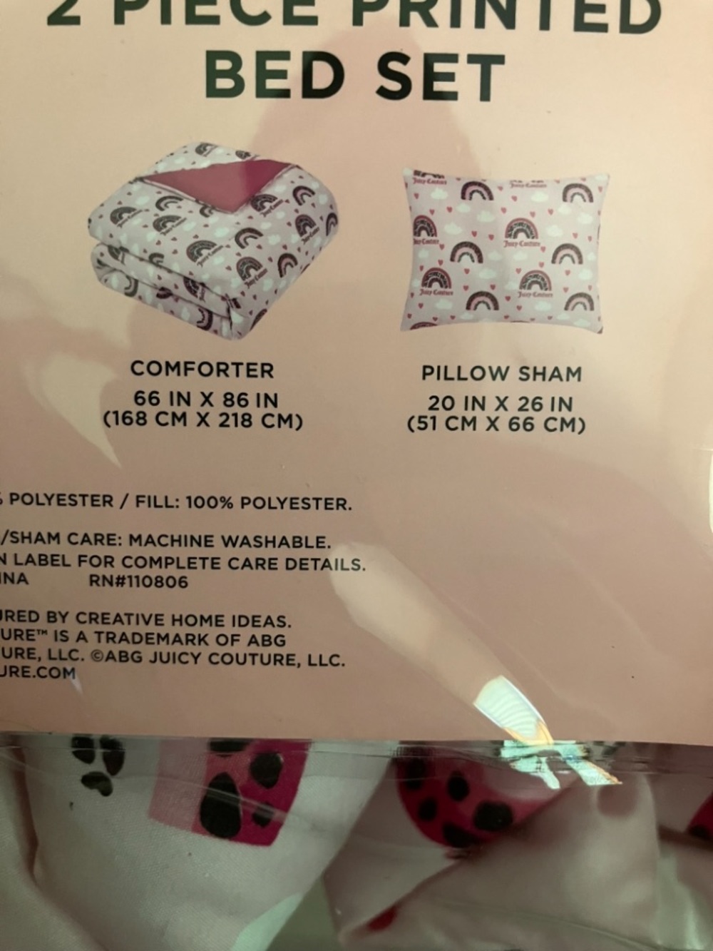 🩷Juicy Couture twin bedding set bed in a bag NWT - Picture 10 of 11